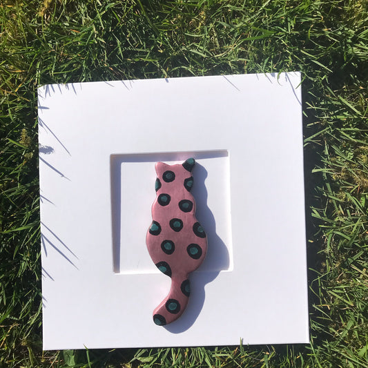 Handmade Clay Cat Card – A Unique Gift for Cat Lovers