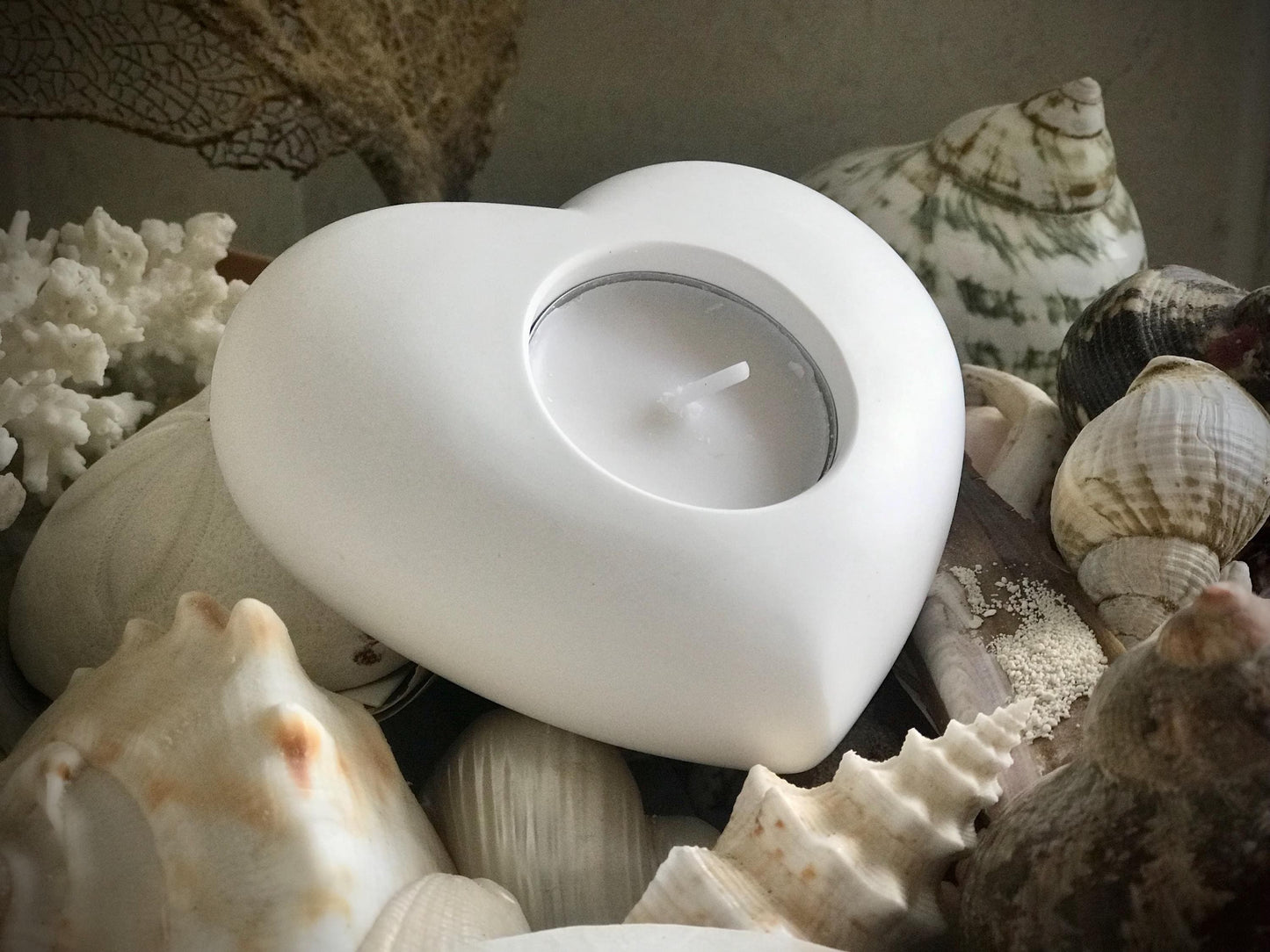Handmade Ceramic Heart T-Light Holder