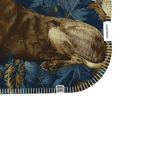 Golden Labrador Dog Blanket, Luxury Fleece Pet Throw, British Made Guild Collection