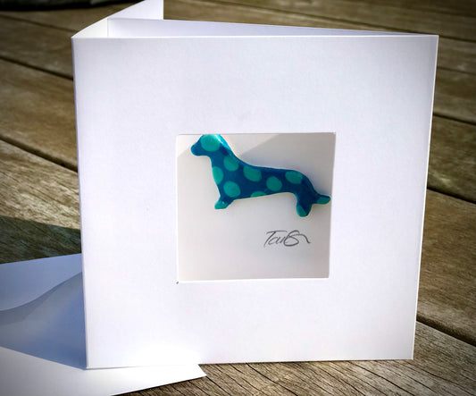 Handmade 3D Dachshund Dog Card