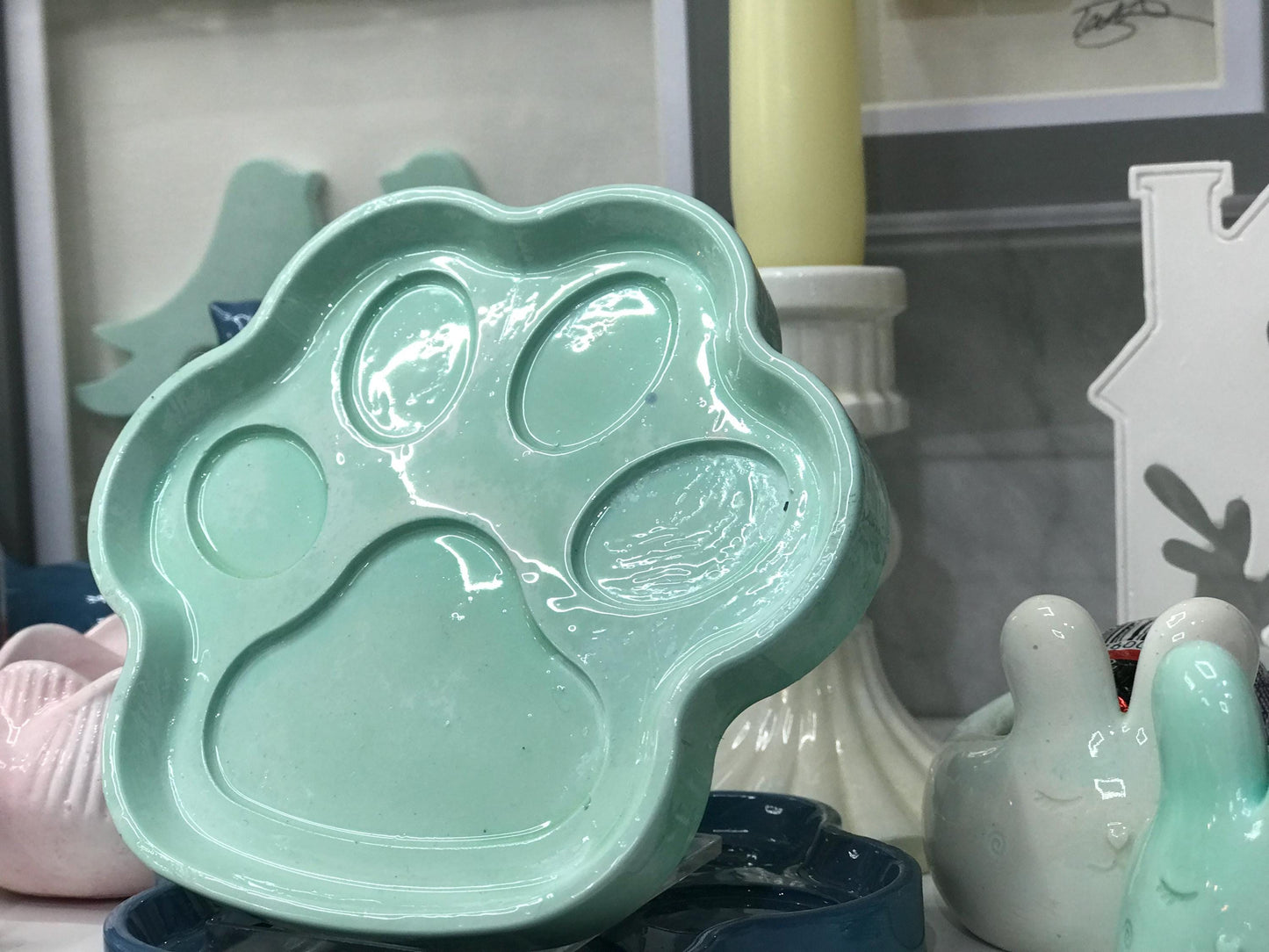 Handmade Paw Print Dish & Coaster β Perfect for Pet Lovers!