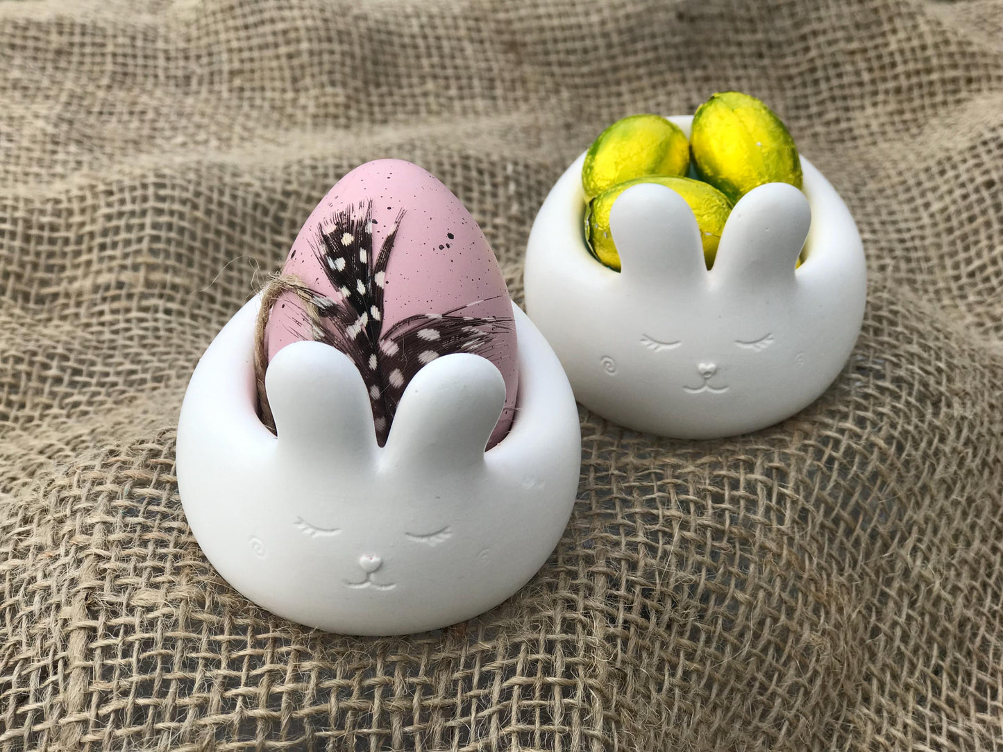 Ceramic Bunny Tealight or Treat Holder – Custom Colours Available