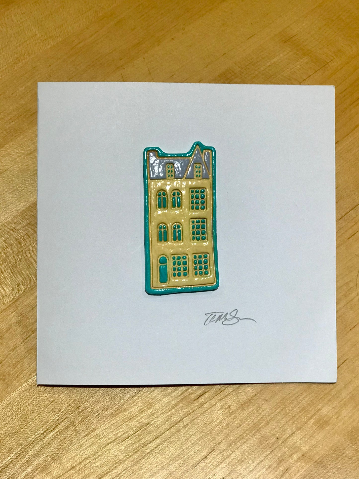 Handmade Amsterdam Townhouse Card