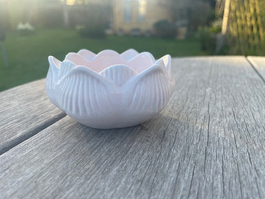 Handmade Lotus T-Light Holder & Trinket Dish