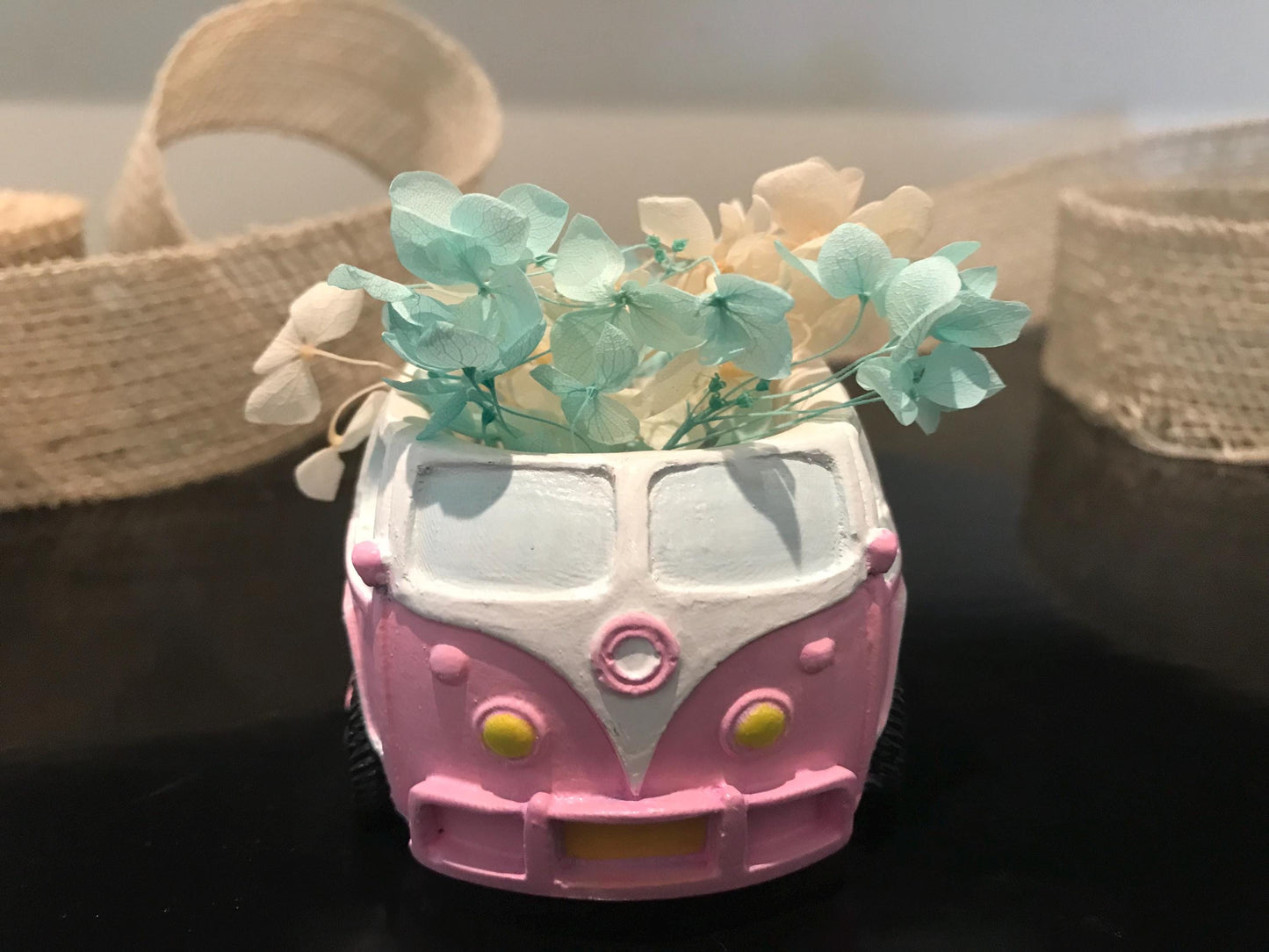 Handmade Mini Retro VW Campervan T-light holder/ Planter/Trinket Holder