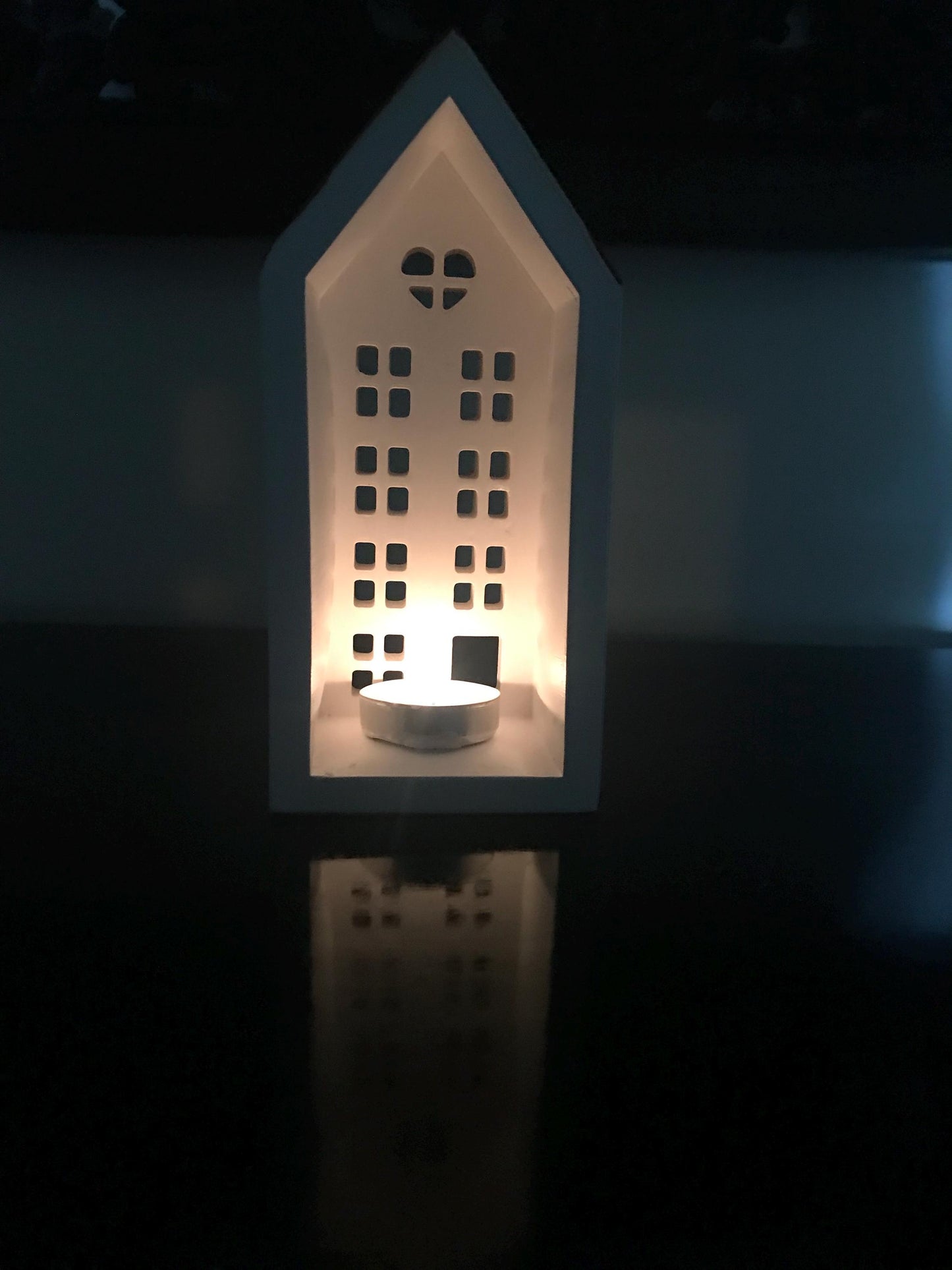 Handmade ceramic cozy house night light