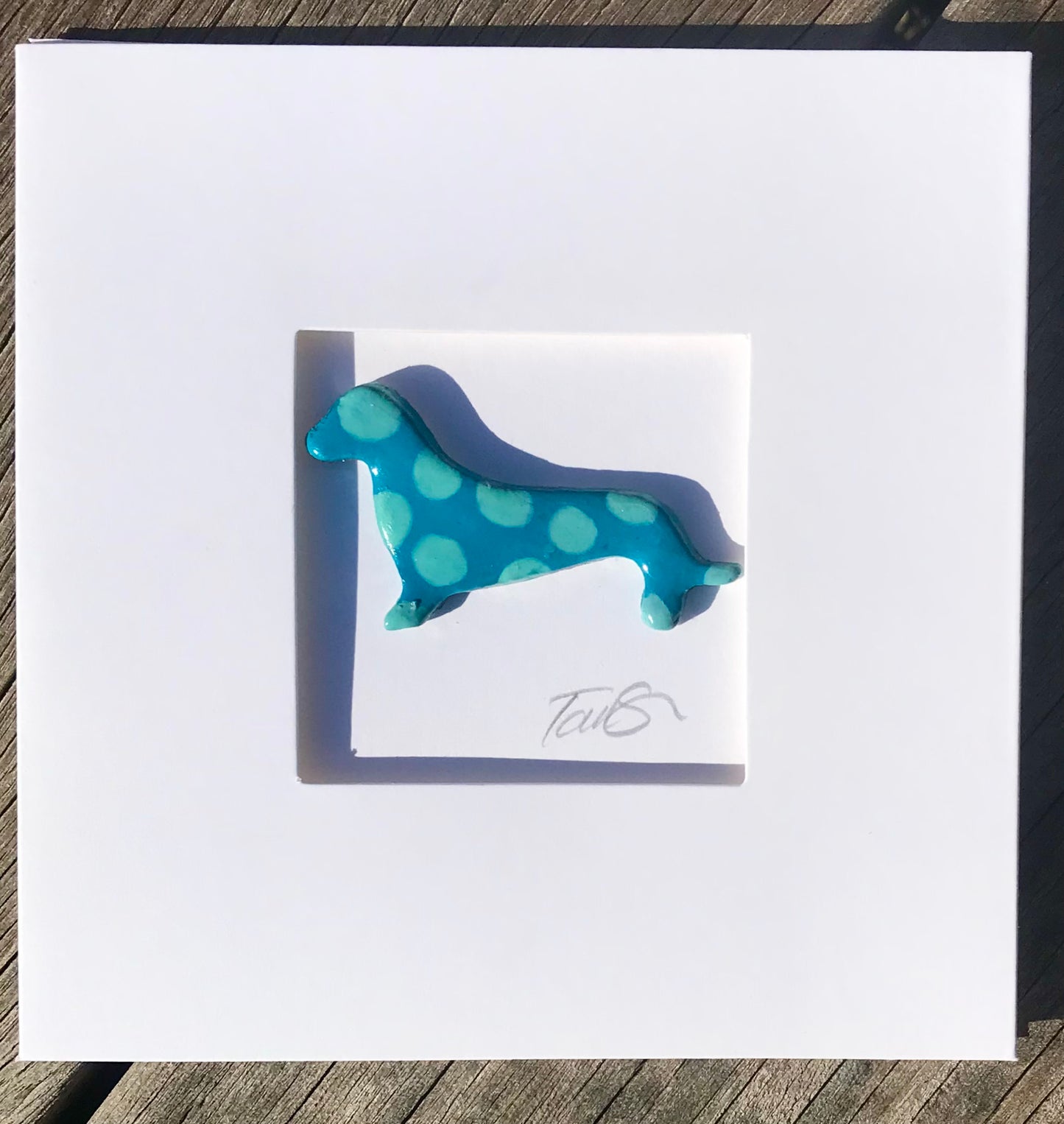 Handmade 3D Dachshund Dog Card