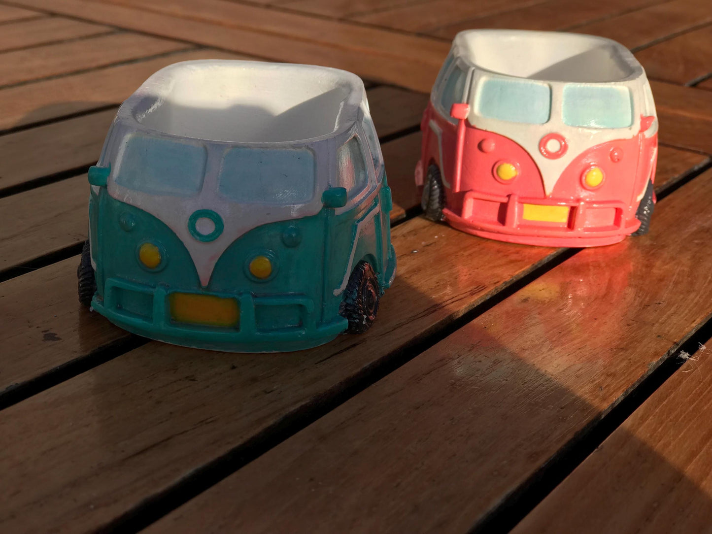 Handmade Mini Retro VW Campervan T-light holder/ Planter/Trinket Holder