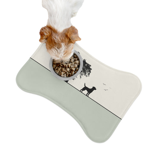 Dog Silhouette Feeding Mat, Countryside Collection