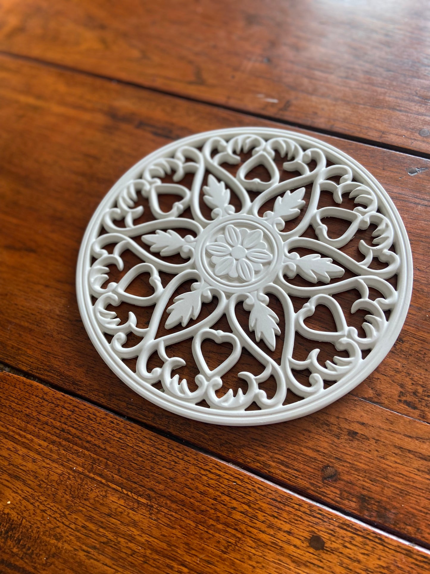 Handcast trivet display plate