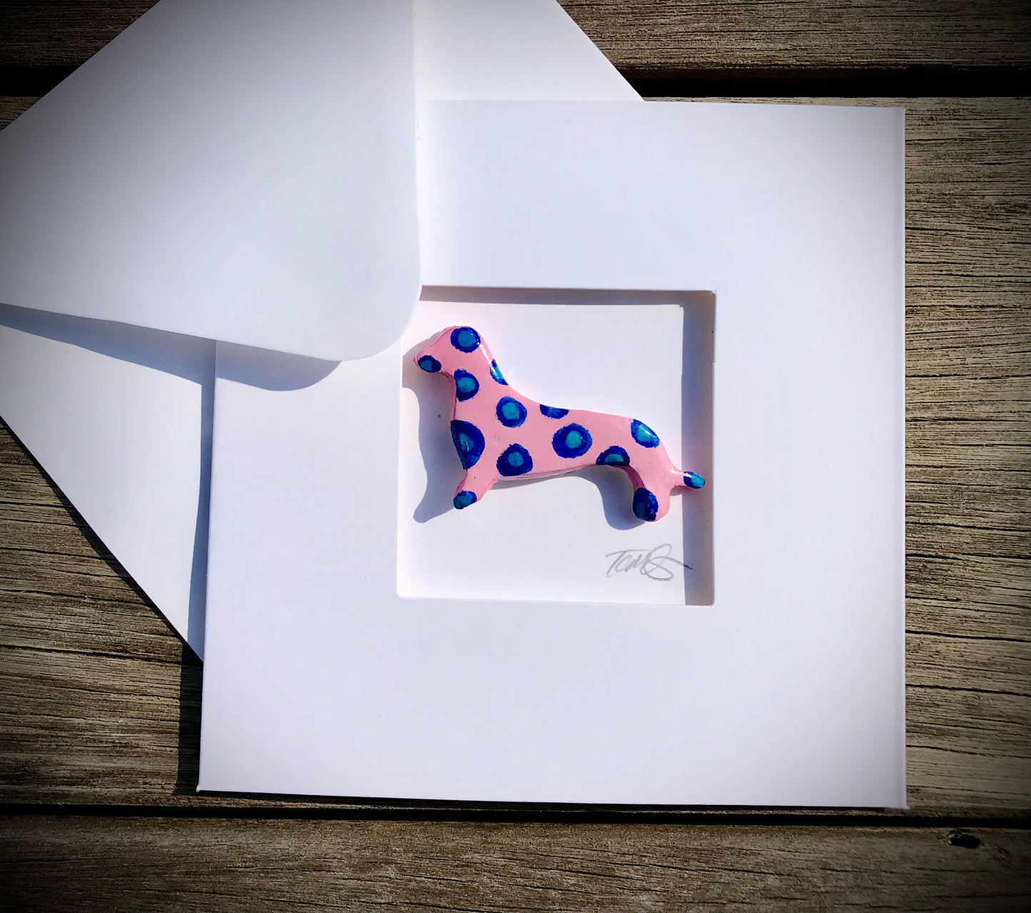 Handmade 3D Dachshund Dog Card