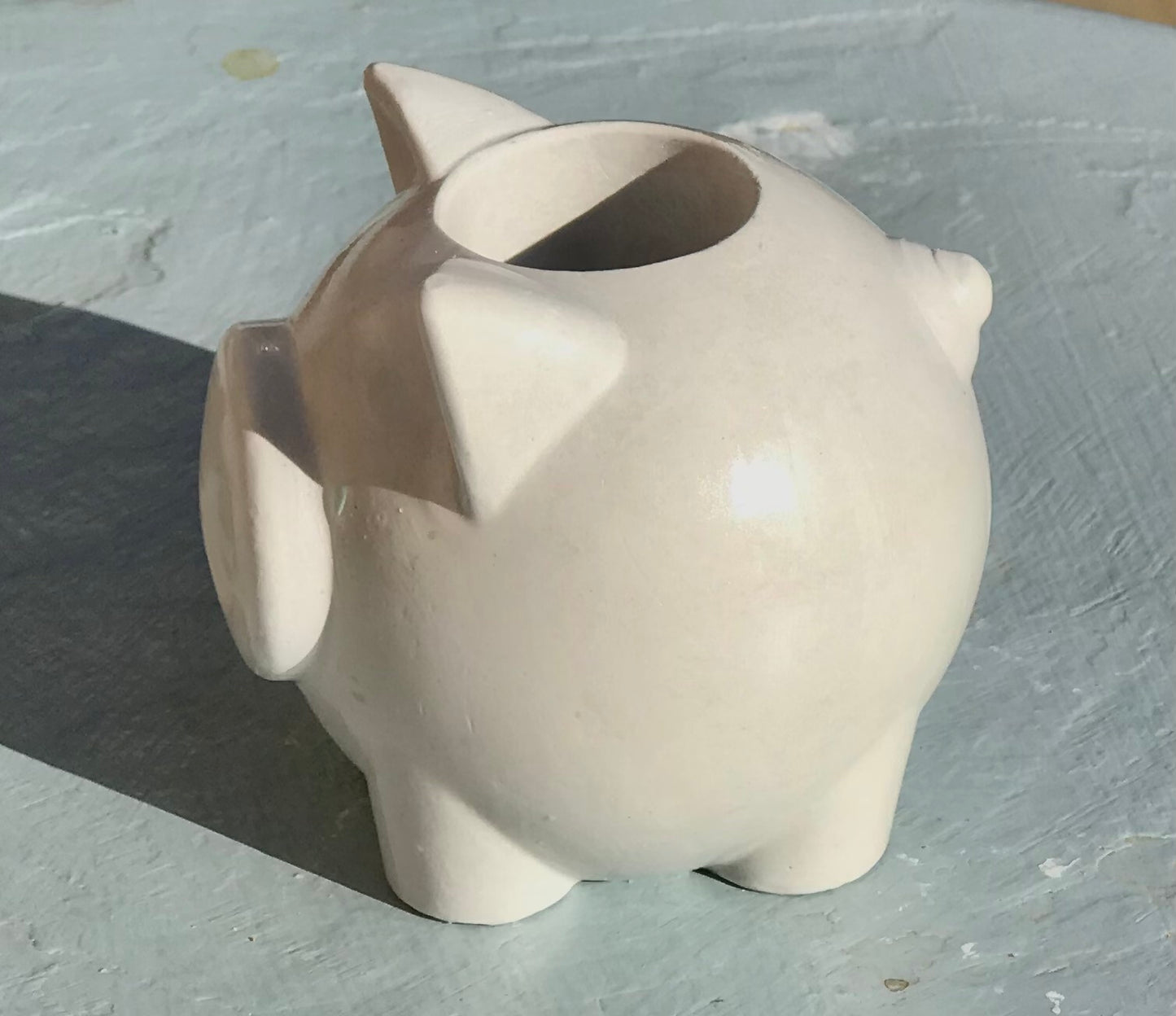 Hand-Cast Micro Pig Candle Holder