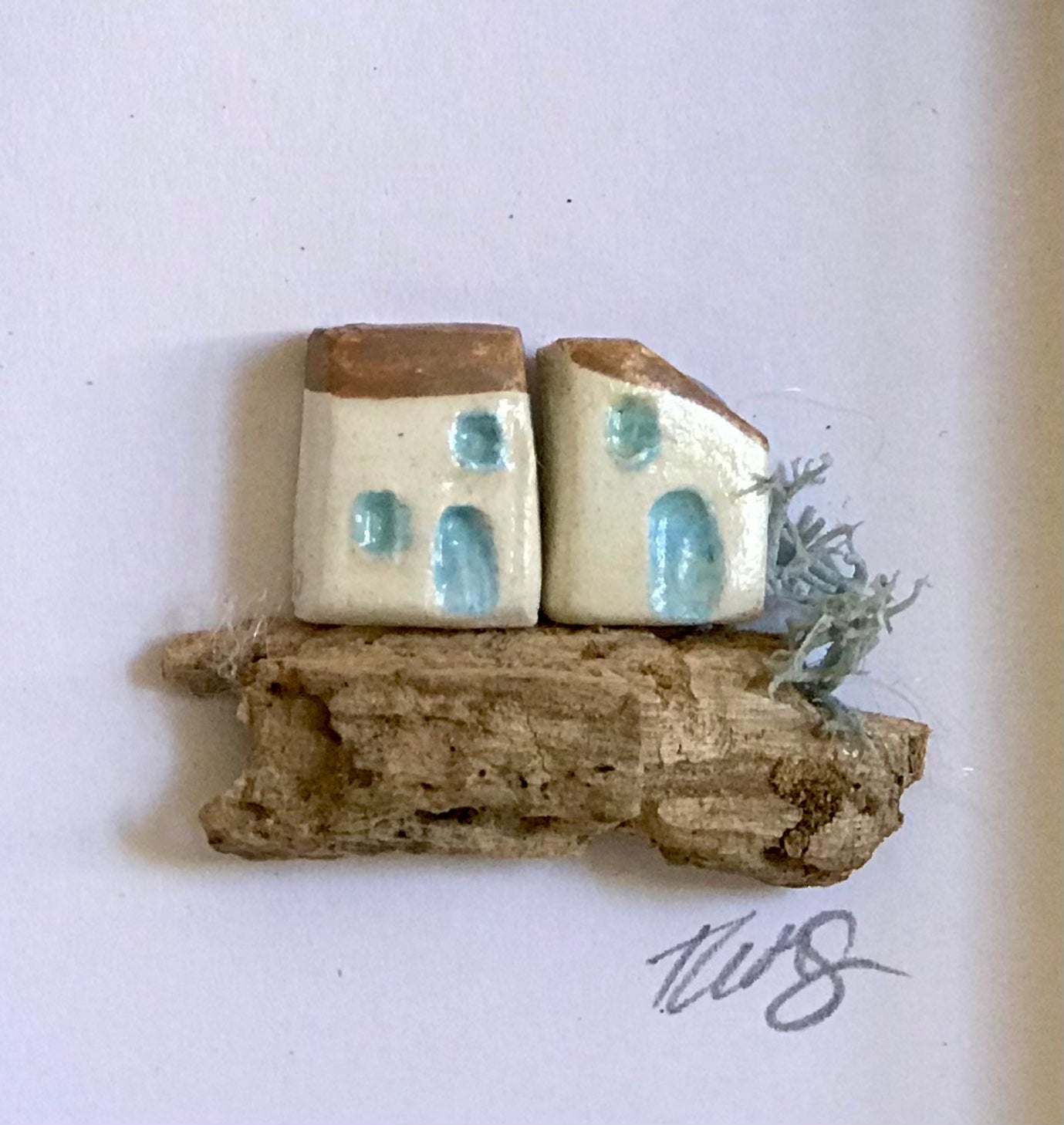Unique Miniture Clay Houses Greeting Cards