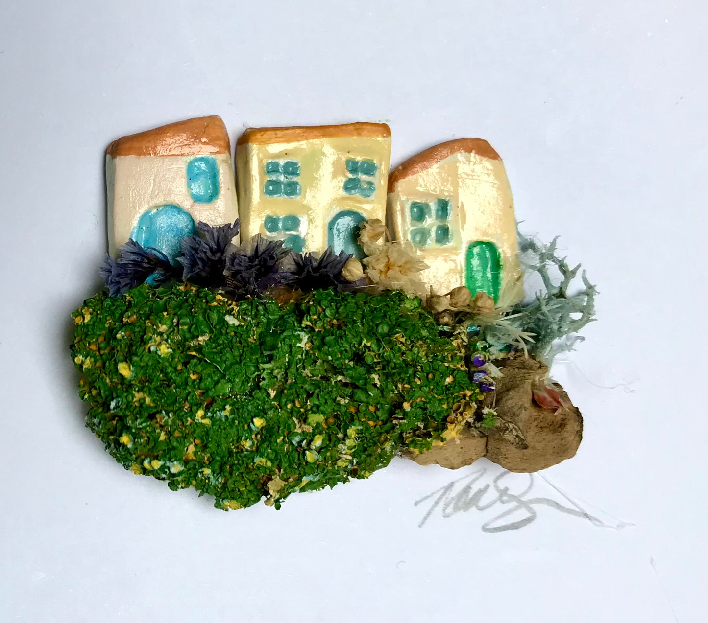 Unique Miniature Mediterranean Clay village Pictures