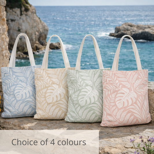Tropical Leaf Canvas Eco Tote Bag