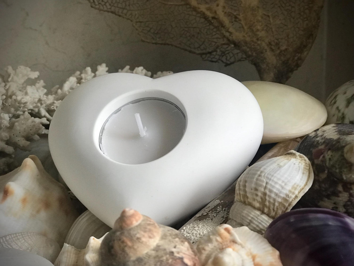 Handmade Ceramic Heart T-Light Holder