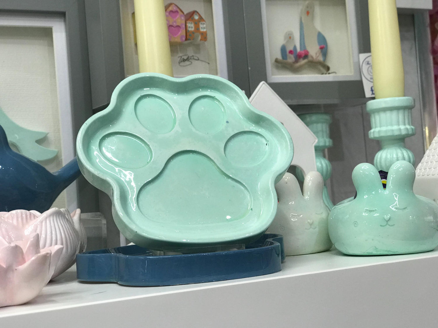 Handmade Paw Print Dish & Coaster β Perfect for Pet Lovers!