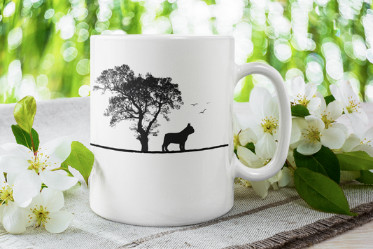 Countryside Dog Mug · Labrador, French Bulldog, Dachshund & Spaniel