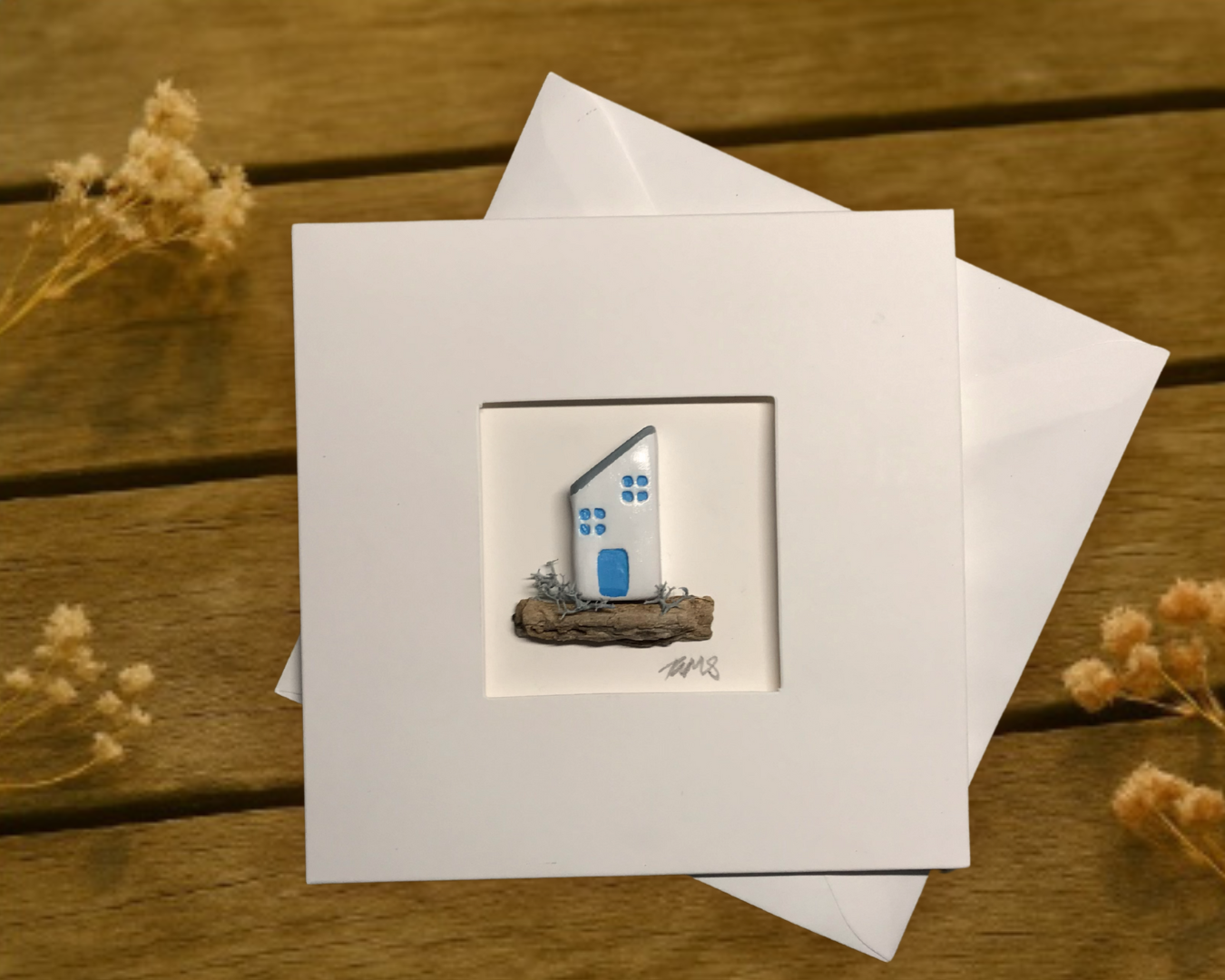 Pebble Cottage Handmade Coastal Cottage Greetings Card