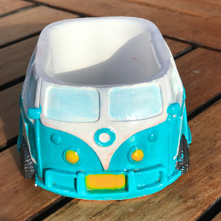 Handmade Mini Retro VW Campervan T-light holder/ Planter/Trinket Holder