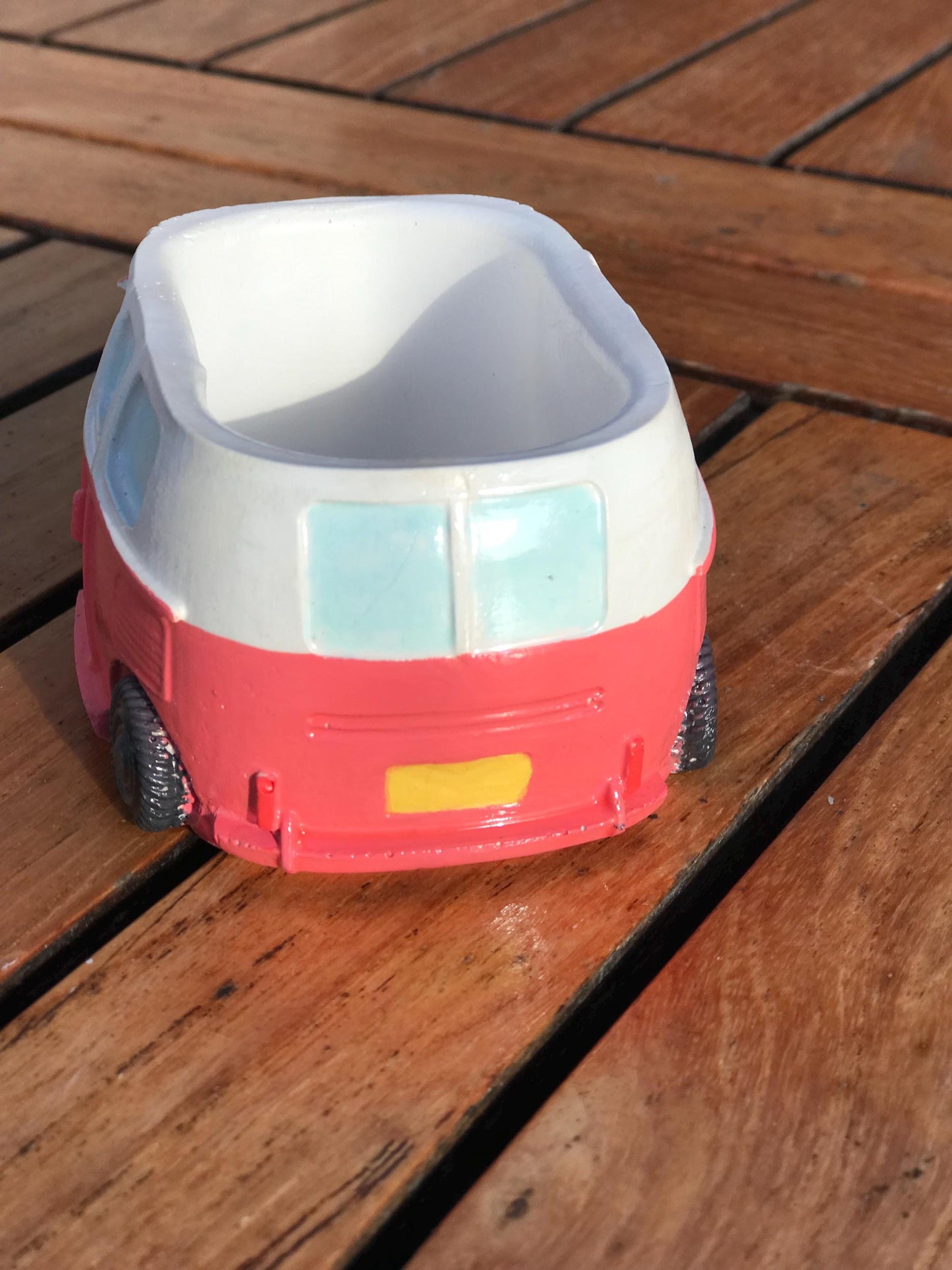 Handmade Mini Retro VW Campervan T-light holder/ Planter/Trinket Holder