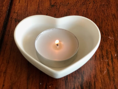 Handmade Ceramic Heart Trinket Dish – T-Light Holder & Jewelry Dish