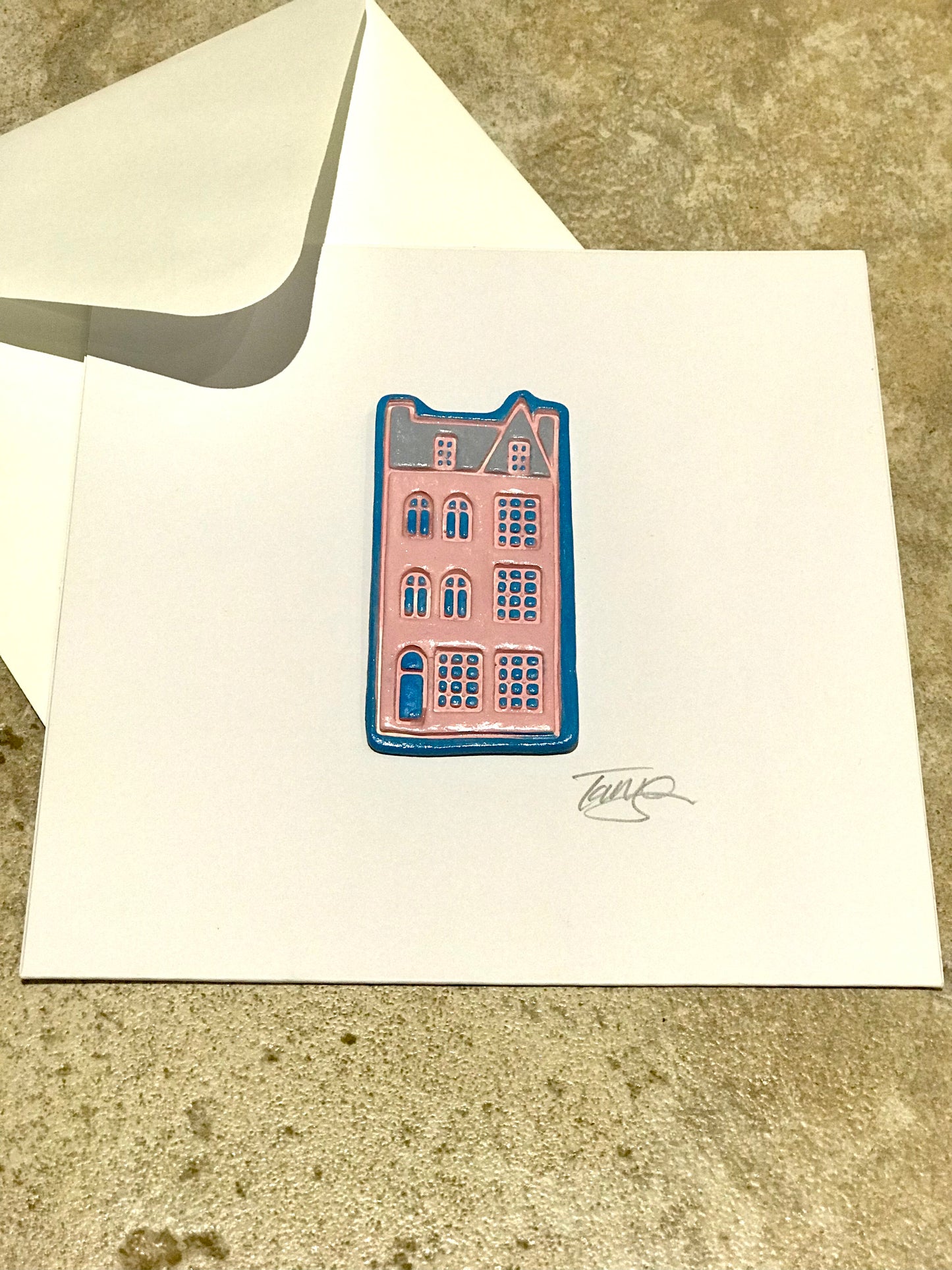Handmade Amsterdam Townhouse Card