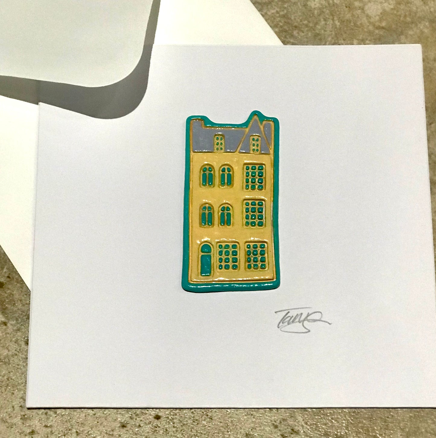Handmade Amsterdam Townhouse Card