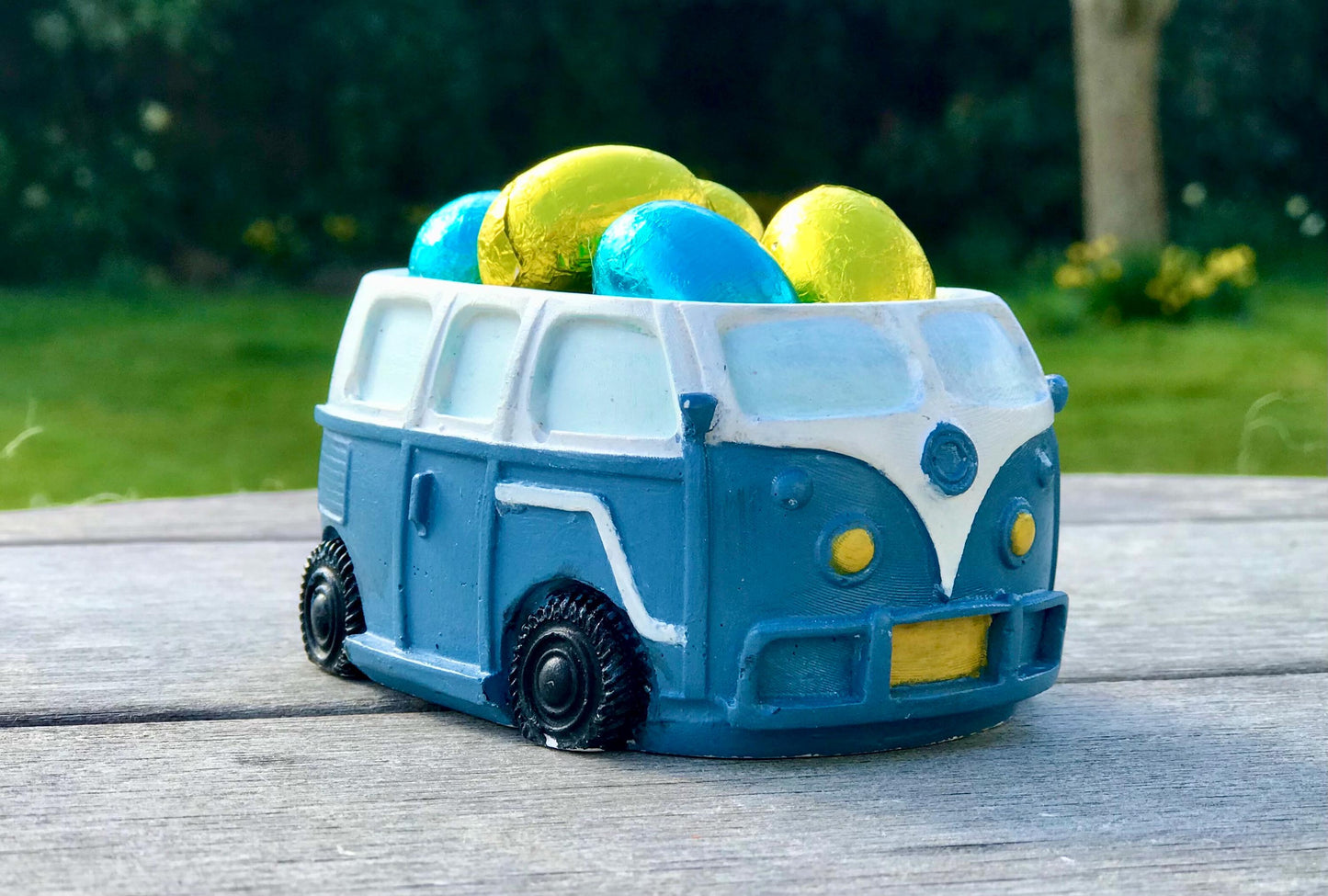 Handmade Mini Retro VW Campervan T-light holder/ Planter/Trinket Holder