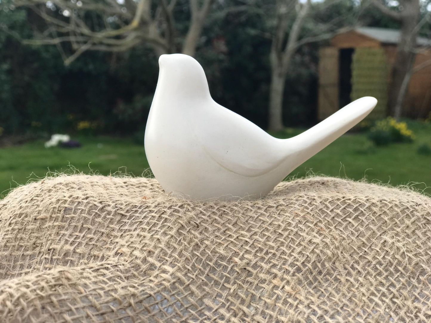 Hand-Cast Ceramic Bird – Sculptural Decorative Object