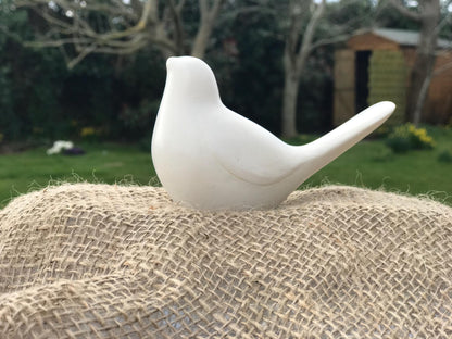 Hand-Cast Ceramic Bird – Sculptural Decorative Object