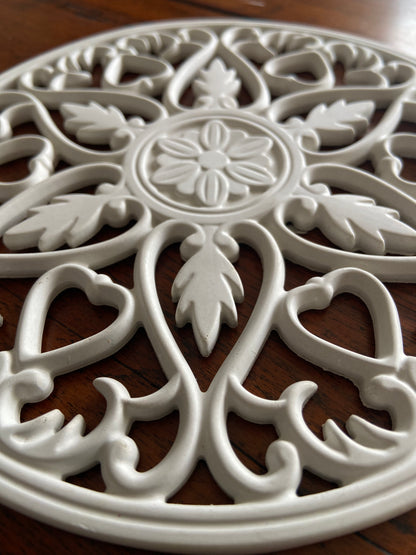 Handcast trivet display plate