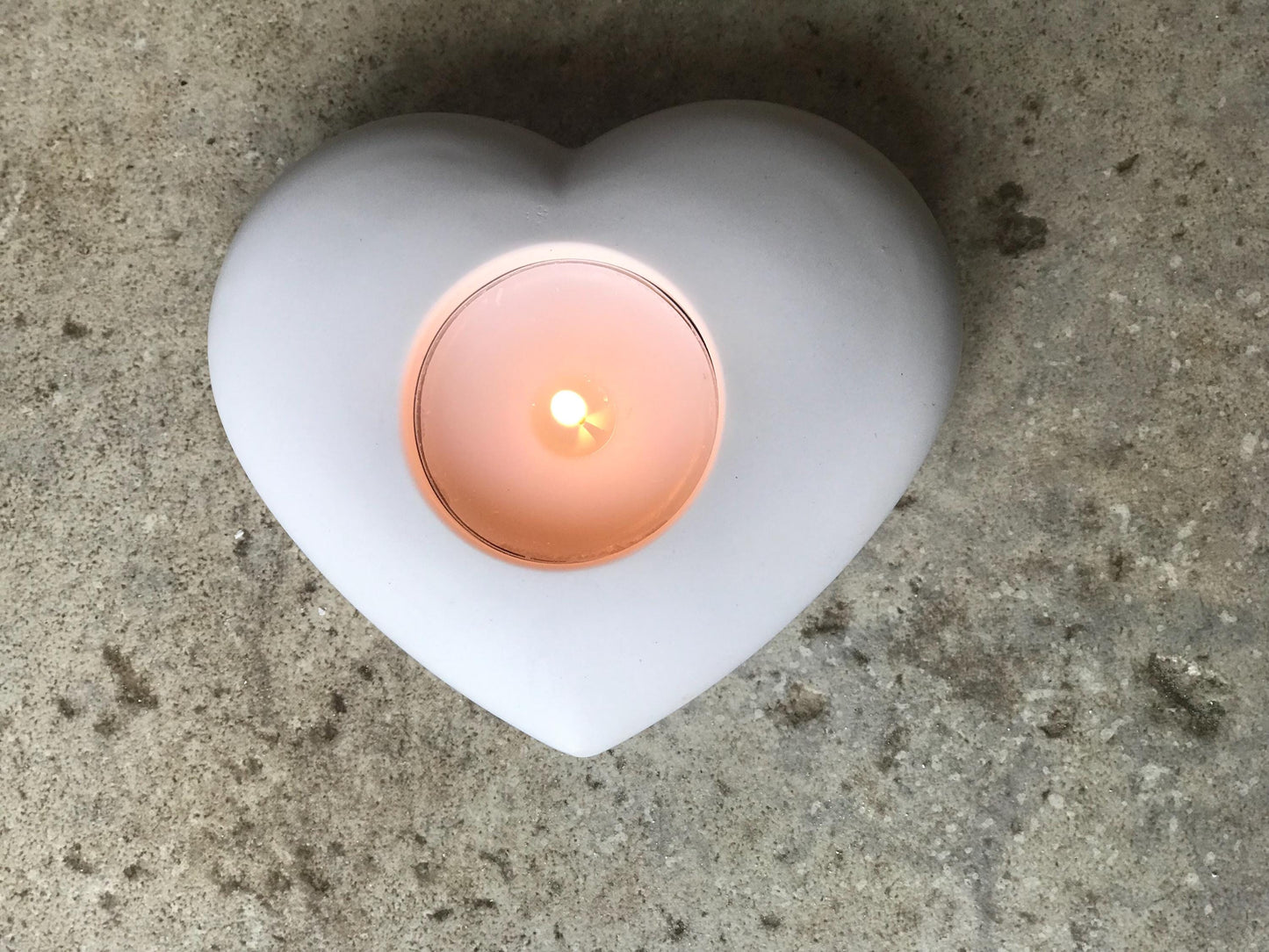 Handmade Ceramic Heart T-Light Holder