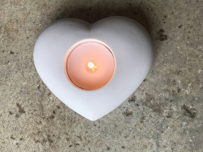 Handmade Ceramic Heart T-Light Holder