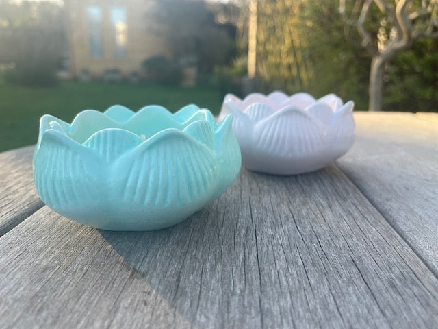 Handmade Lotus T-Light Holder & Trinket Dish