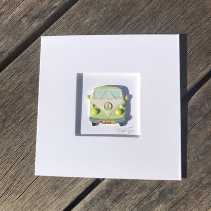 Handmade 3D VW Campervan Card
