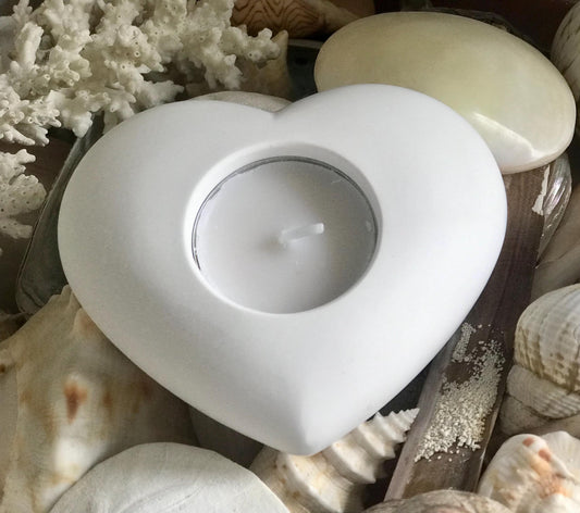 Handmade Ceramic Heart T-Light Holder