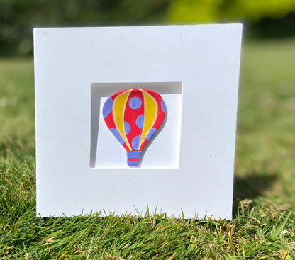 Handmade 3D Hot Air Balloon Greetings Card