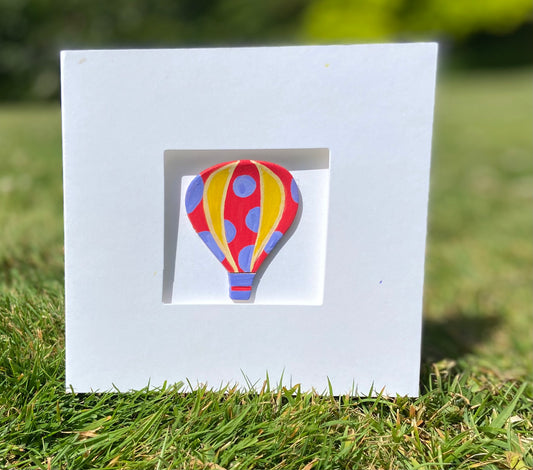 Handmade 3D Hot Air Balloon Greetings Card