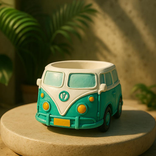 Handmade Mini Retro VW Campervan T-light holder/ Planter/Trinket Holder