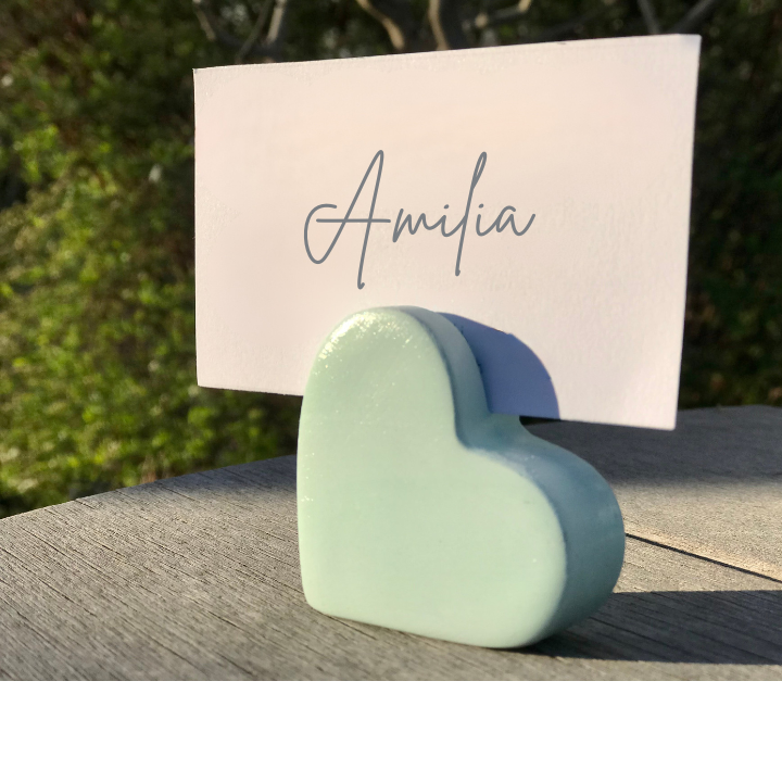 Ceramic Heart Place Card Holder – Wedding, Event or Business Display