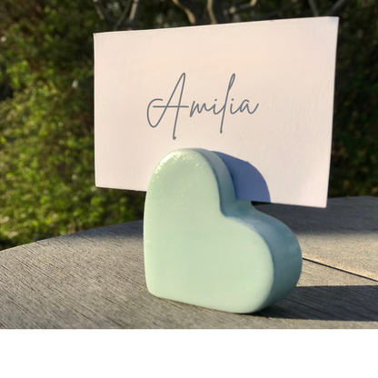Ceramic Heart Place Card Holder – Wedding, Event or Business Display
