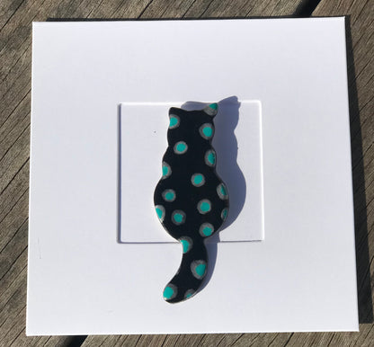 Handmade Clay Cat Card – A Unique Gift for Cat Lovers