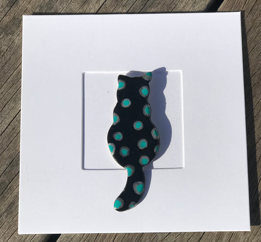 Handmade Clay Cat Card – A Unique Gift for Cat Lovers