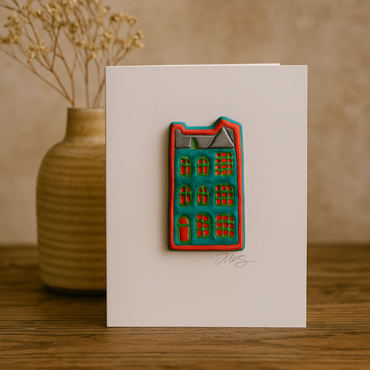 Handmade Townhouse Greetings Card