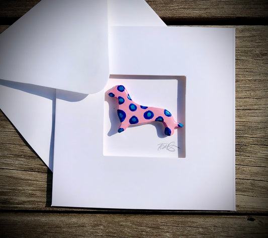 Handmade 3D Dachshund Dog Card
