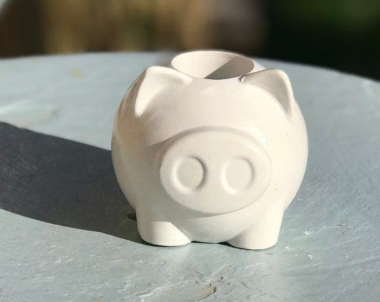 Hand-Cast Micro Pig Candle Holder