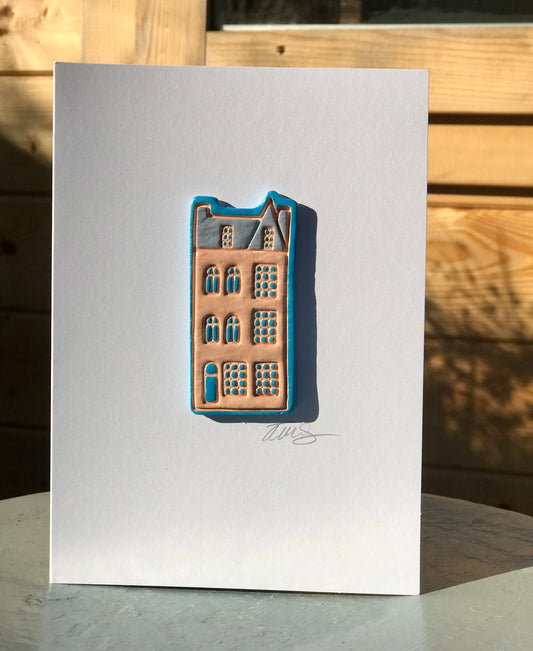 Handmade Amsterdam Townhouse Card