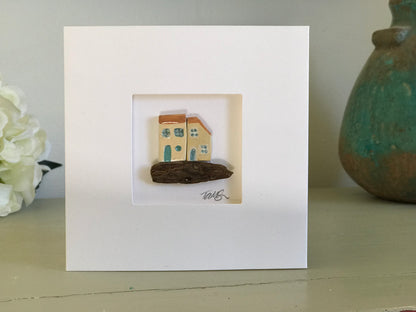 Unique Miniture Clay Houses Greeting Cards