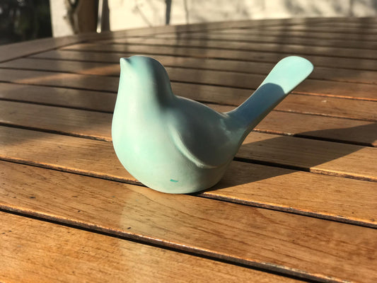 Hand-Cast Ceramic Bird – Sculptural Decorative Object